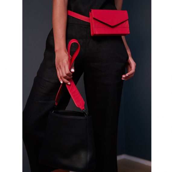 Red Belt Bag Handmade